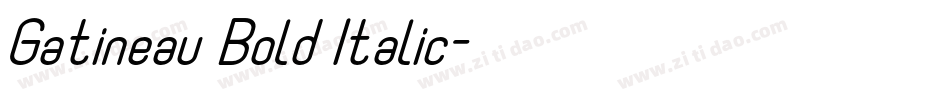 Gatineau Bold Italic字体转换
